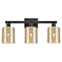 Innovations Lighting Cobbleskill 3 Light 24" Wide Vanity Light Matte Black / Mercury