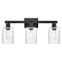 Innovations Lighting Hadley 3 Light 24" Wide Vanity Light Matte Black / Clear