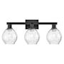 Innovations Lighting Waverly 3 Light 25" Wide Vanity Light Matte Black / Clear