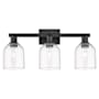 Innovations Lighting Bella 3 Light 25" Wide Vanity Light Matte Black / Clear