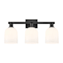 Innovations Lighting Bella 3 Light 25" Wide Vanity Light Matte Black / White
