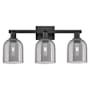 Innovations Lighting Bella 3 Light 25" Wide Vanity Light Matte Black / Light Smoke