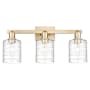 Innovations Lighting Cobbleskill 3 Light 24" Wide Vanity Light Champagne Bronze / Deco Swirl