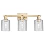 Innovations Lighting Cobbleskill 3 Light 24" Wide Vanity Light Champagne Bronze / Clear