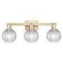 Innovations Lighting Athens 3 Light 25" Wide Vanity Light Champagne Bronze / Clear Basketweave