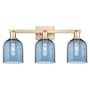 Innovations Lighting Bella 3 Light 25" Wide Vanity Light Champagne Bronze / Blue