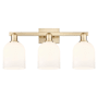 Innovations Lighting Bella 3 Light 25" Wide Vanity Light Champagne Bronze / White