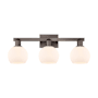 Innovations Lighting Athens 3 Light 25" Wide Vanity Light Oil Rubbed Bronze / Matte White