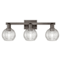 Innovations Lighting Athens 3 Light 25" Wide Vanity Light Oil Rubbed Bronze / Clear Basketweave