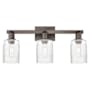 Innovations Lighting Hadley 3 Light 24" Wide Vanity Light Oil Rubbed Bronze / Clear