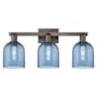 Innovations Lighting Bella 3 Light 25" Wide Vanity Light Oil Rubbed Bronze / Blue