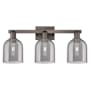 Innovations Lighting Bella 3 Light 25" Wide Vanity Light Oil Rubbed Bronze / Light Smoke