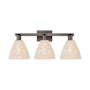 Innovations Lighting Natural Ballston Dome 3 Light 26" Wide Vanity Light Oil Rubbed Bronze / Natural