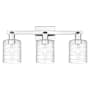 Innovations Lighting Cobbleskill 3 Light 24" Wide Vanity Light Polished Chrome / Deco Swirl