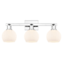 Innovations Lighting Athens 3 Light 25" Wide Vanity Light Polished Chrome / Matte White