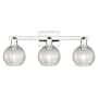 Innovations Lighting Athens 3 Light 25" Wide Vanity Light Polished Chrome / Clear Basketweave