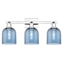 Innovations Lighting Bella 3 Light 25" Wide Vanity Light Polished Chrome / Blue