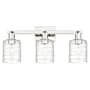 Innovations Lighting Cobbleskill 3 Light 24" Wide Vanity Light Polished Nickel / Deco Swirl