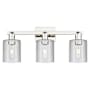 Innovations Lighting Cobbleskill 3 Light 24" Wide Vanity Light Polished Nickel / Clear