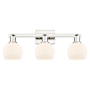 Innovations Lighting Athens 3 Light 25" Wide Vanity Light Polished Nickel / Matte White