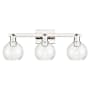 Innovations Lighting Athens 3 Light 25" Wide Vanity Light Polished Nickel / Seedy