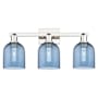 Innovations Lighting Bella 3 Light 25" Wide Vanity Light Polished Nickel / Blue