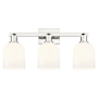 Innovations Lighting Bella 3 Light 25" Wide Vanity Light Polished Nickel / White