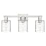 Innovations Lighting Cobbleskill 3 Light 24" Wide Vanity Light Brushed Satin Nickel / Deco Swirl