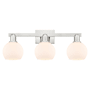 Innovations Lighting Athens 3 Light 25" Wide Vanity Light Brushed Satin Nickel / Matte White