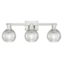 Innovations Lighting Athens 3 Light 25" Wide Vanity Light Brushed Satin Nickel / Clear Basketweave
