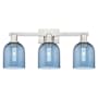 Innovations Lighting Bella 3 Light 25" Wide Vanity Light Brushed Satin Nickel / Blue