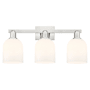 Innovations Lighting Bella 3 Light 25" Wide Vanity Light Brushed Satin Nickel / White