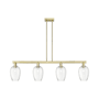 Innovations Lighting Preston 4 Light 48" Wide Linear Pendant Antique Brass / Clear
