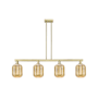 Innovations Lighting Preston 4 Light 48" Wide Linear Pendant Antique Brass / Mercury