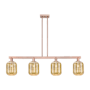 Innovations Lighting Preston 4 Light 48" Wide Linear Pendant Antique Copper / Mercury