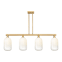 Innovations Lighting Brookhaven Cloche 4 Light 48" Wide Linear Pendant Brushed Brass / Opal