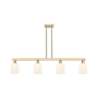 Innovations Lighting Bridal Veil 4 Light 48" Wide Linear Pendant Champagne Bronze / Gloss White