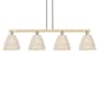 Innovations Lighting Bristol Natural 4 Light 52" Wide Linear Pendant Champagne Bronze / Natural