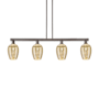 Innovations Lighting Preston 4 Light 48" Wide Linear Pendant Oil Rubbed Bronze / Mercury