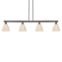 Innovations Lighting Bristol Natural 4 Light 52" Wide Linear Pendant Oil Rubbed Bronze / Natural