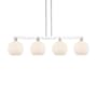 Innovations Lighting Athens 4 Light 53" Wide Linear Pendant Polished Chrome / Matte White