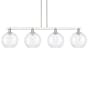 Innovations Lighting Athens 4 Light 53" Wide Linear Pendant Polished Chrome / Clear
