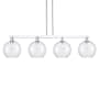 Innovations Lighting Athens 4 Light 53" Wide Linear Pendant Polished Chrome / Seedy