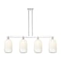 Innovations Lighting Brookhaven Cloche 4 Light 48" Wide Linear Pendant Polished Chrome / Opal