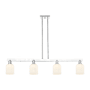 Innovations Lighting Bridal Veil 4 Light 48" Wide Linear Pendant Polished Chrome / Gloss White