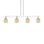 Innovations Lighting Bridal Veil 4 Light 48" Wide Linear Pendant Polished Chrome / Mercury