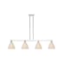 Innovations Lighting Natural Ballston Dome 4 Light 48" Wide Linear Pendant Polished Chrome / Natural