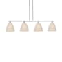 Innovations Lighting Bristol Natural 4 Light 52" Wide Linear Pendant Polished Chrome / Natural
