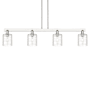 Innovations Lighting Cobbleskill 4 Light 48" Wide Linear Pendant Polished Nickel / Deco Swirl