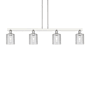 Innovations Lighting Cobbleskill 4 Light 48" Wide Linear Pendant Polished Nickel / Clear